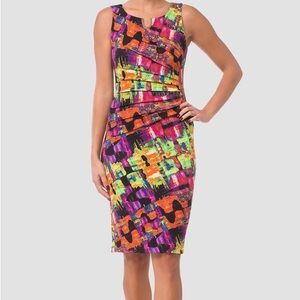 Joseph Ribkoff Multicolor Abstract Dress
